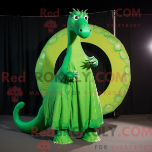 Green Diplodocus mascot...
