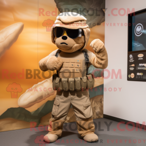 Tan Para Commando mascot...