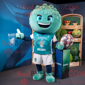 Teal Broccoli mascot...