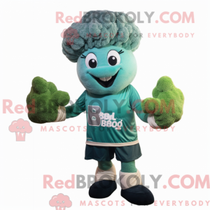 Teal Broccoli mascot...