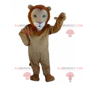 Mascote leão com crina pequena - Redbrokoly.com