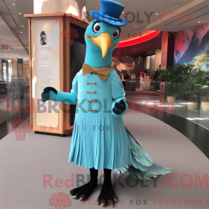 Cyan Woodpecker maskot...