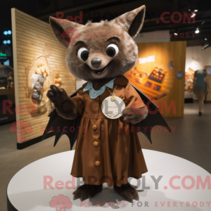 Brown Bat mascot costume...