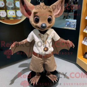 Brown Bat mascot costume...