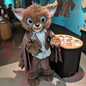 Brown Bat mascot costume...