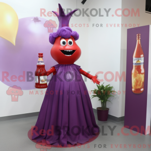 Lilla flaske ketchup maskot...