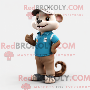 Brown Ferret mascot costume...