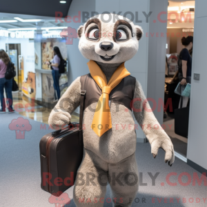 Gray Meerkat mascot costume...