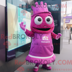 Magenta Cod mascot costume...