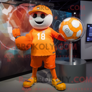 Orange Soccer Ball maskot...