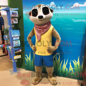 Tan Meerkat mascot costume...