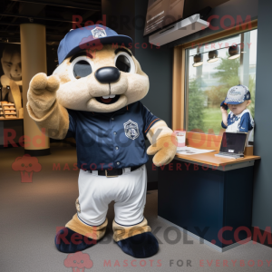 Navy Beaver mascot costume...