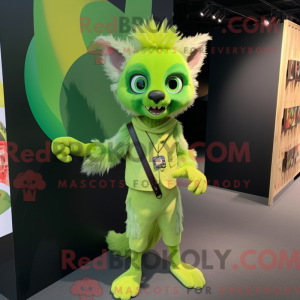 Lime Green Aye-Aye mascot...