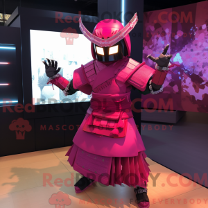 Magenta Samurai Maskottchen...