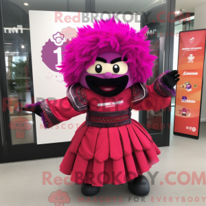 Magenta Samurai Maskottchen...