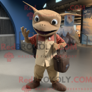 Brown Swordfish mascot...