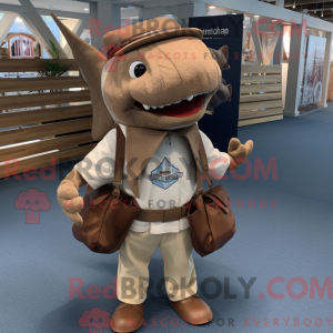 Brown Swordfish mascot...
