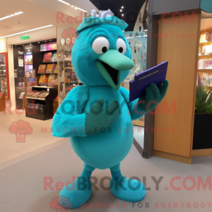 Postava maskota Teal Kiwi...