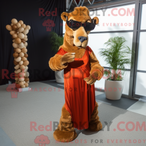 Rust Camel mascot costume...