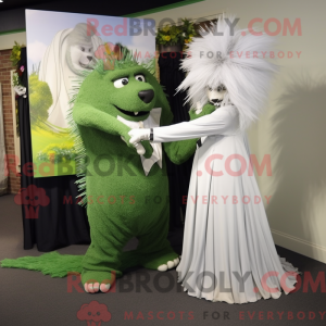 Grön piggsvin maskot drakt...