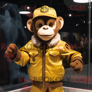 Gold Capuchin Monkey mascot...