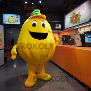 Gele peper mascotte kostuum...