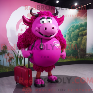 Magenta Buffalo maskot...