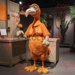 Orange Dodo Bird maskot...