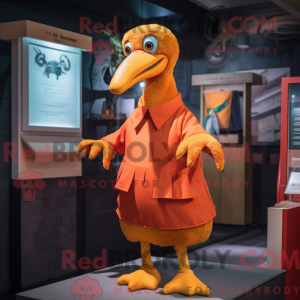 Orange Dodo Bird mascot...