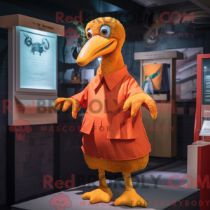 Orange Dodo Bird maskot...