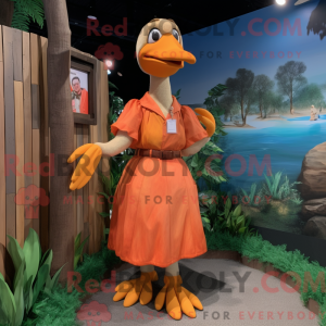 Orange Dodo Bird mascot...