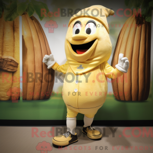 Gold Baa mascot costume...