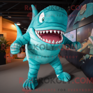 Turkis Megalodon maskot...