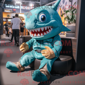 Turkis Megalodon maskot...
