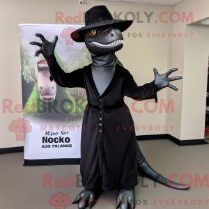 Black Allosaurus mascot...