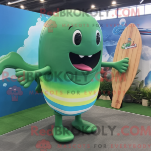 Green Whale maskot kostyme...