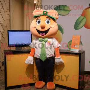 Peach Computer mascot...