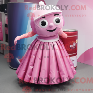 Pink Soda Can maskot...