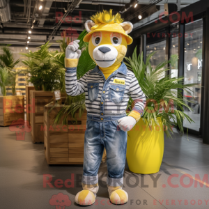 Lemon Yellow Zebra mascot...