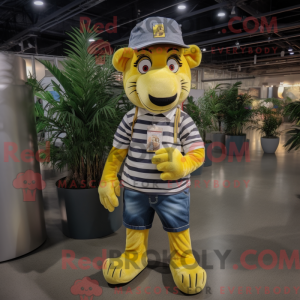 Lemon Yellow Zebra mascot...