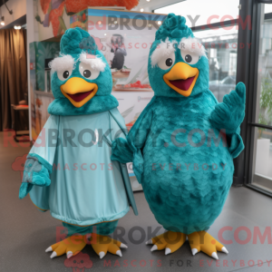 Teal Fried Chicken mascot...