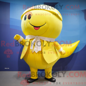 Yellow Whale mascot costume...