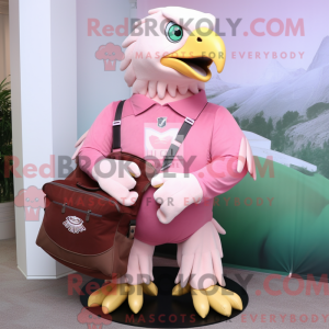 Pink Bald Eagle mascot...