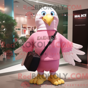 Pink Bald Eagle maskot...