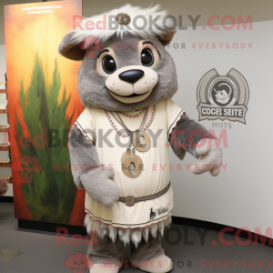 Gray Chief mascot costume...
