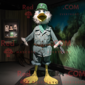 Green Goose mascot costume...