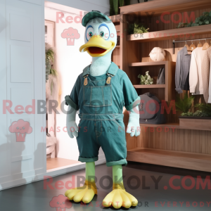 Green Goose mascot costume...