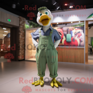 Green Goose mascot costume...