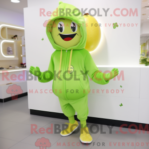 Lime Green Apricot mascot...