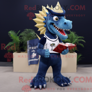 Navy Spinosaurus mascot...